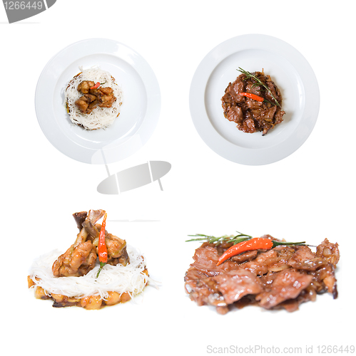 Image of meat food isolated on white