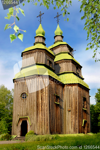 Image of wooden church in Ukraine