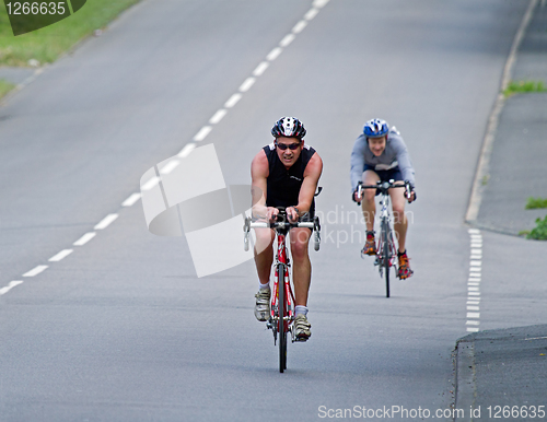 Image of Triathletes racing