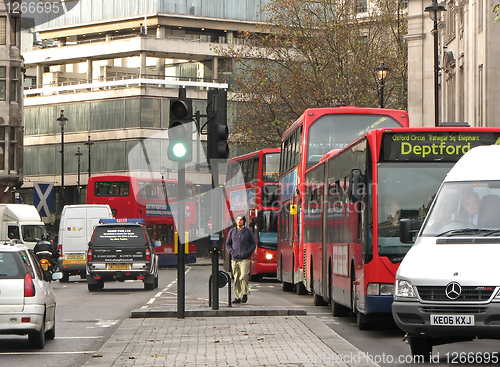 Image of Pedestrian in London Traffic