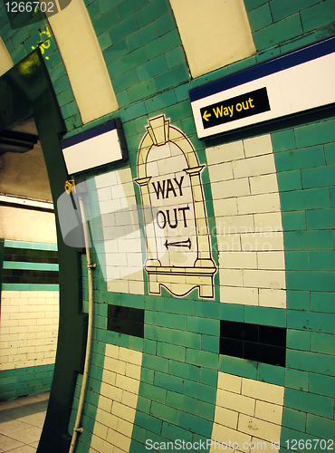 Image of London Tube Way Out sign