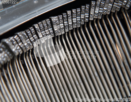 Image of detail of type machine