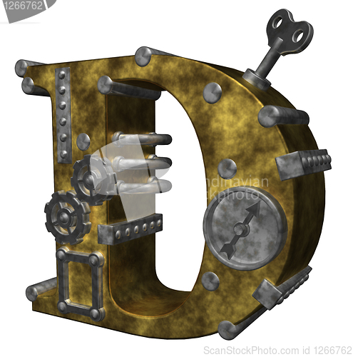 Image of steampunk letter d