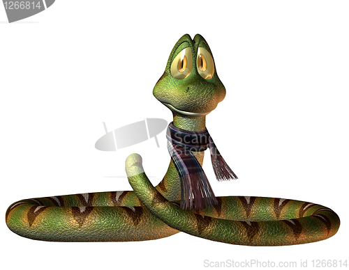 Image of happy snake as a Toon