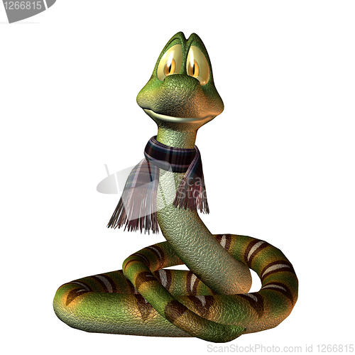 Image of funny snake as a Toon