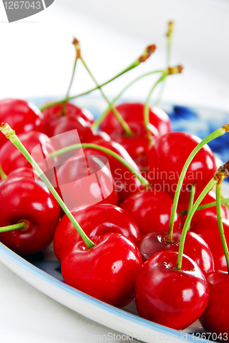 Image of Appetizing red cherries
