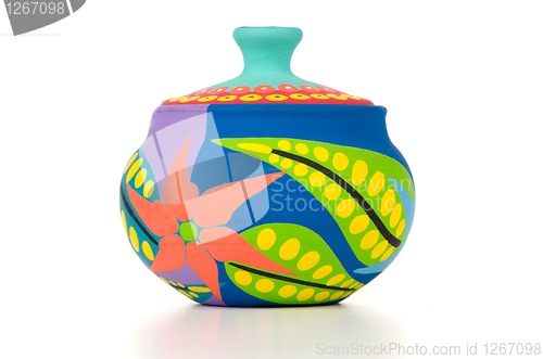 Image of Colored clay pot
