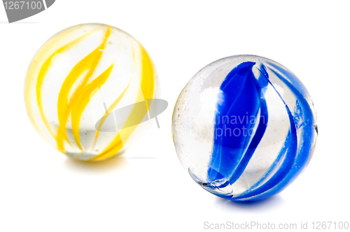 Image of A Pair of Glass Cateye Marbles