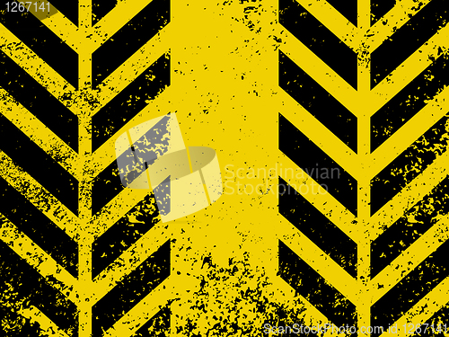 Image of A grungy and worn hazard stripes texture. EPS 8