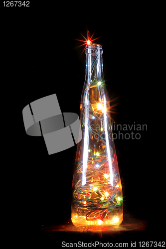 Image of christmas bottle of alcohol