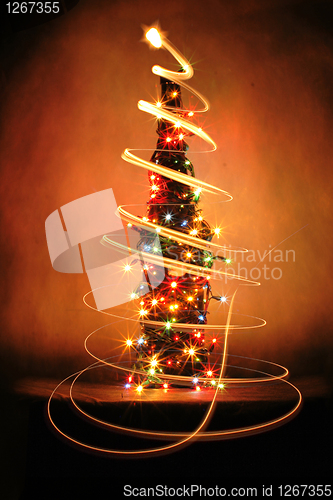 Image of christmas bottle of alcohol