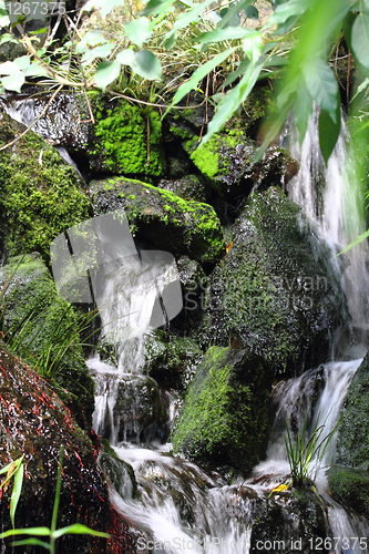 Image of waterfalls in the nature 