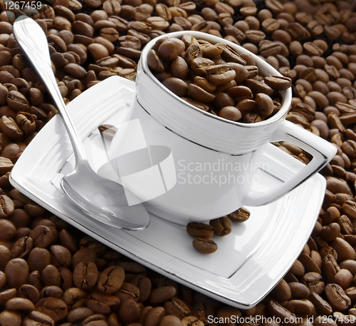 Image of Coffee beans in cup