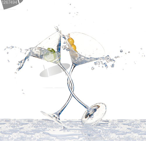 Image of Dancing glasses with martini