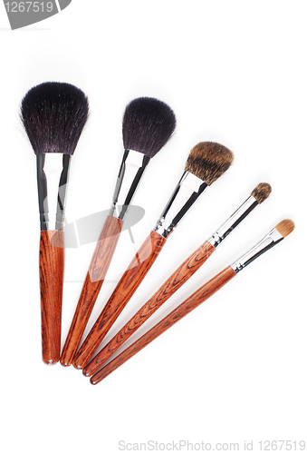 Image of Set of makeup brushes