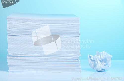 Image of Fresh and crumpled paper