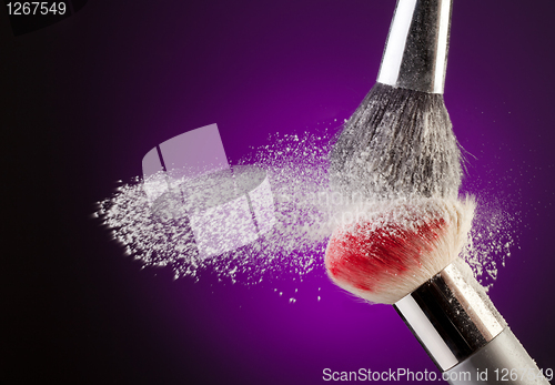 Image of Brushes and makeup powder