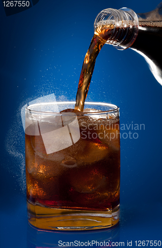 Image of Filling glass with cola