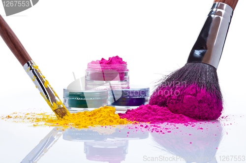 Image of Make up powder and brushes