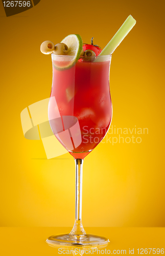 Image of Glass with bloody Mary