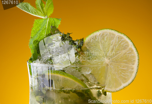 Image of Close-up of mojito cocktail