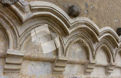 Image of gothic arches on a wall