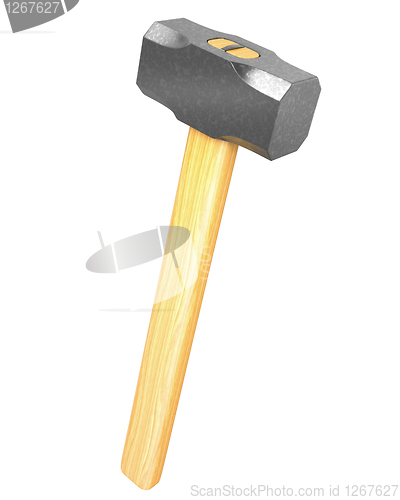 Image of Metal sledge hammer isolated