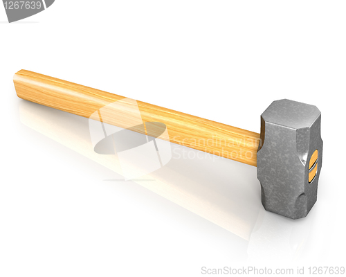 Image of Metal sledge hammer isolated