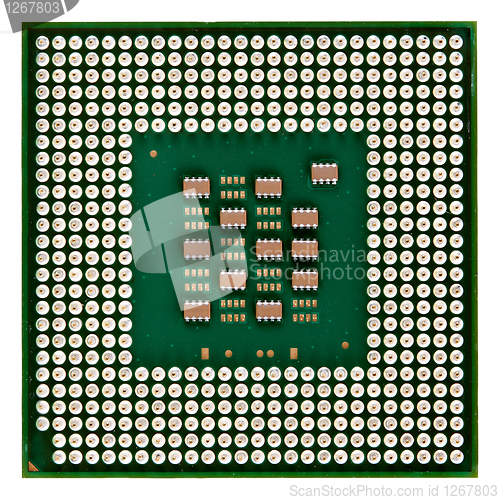 Image of processor with gold contact