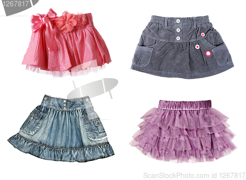Image of collage of four skirts
