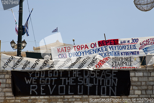 Image of Political protest in Athens, Greece