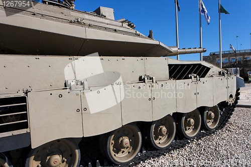 Image of Israeli Merkava Mark IV tank in museum