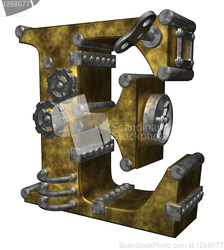 Image of steampunk letter e