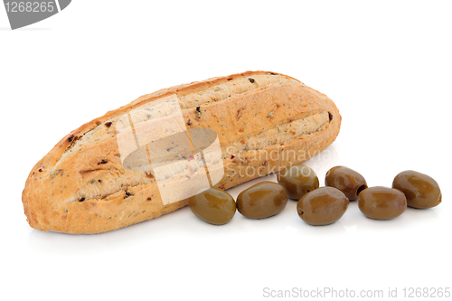 Image of Olive Bread and Green Olives