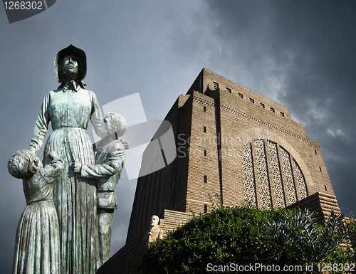 Image of Voortrekker Monument and Statue of mother
