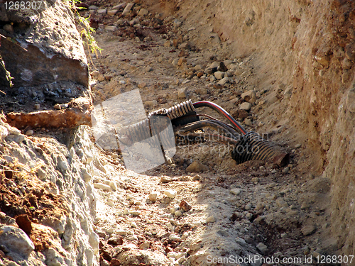 Image of Electricity Danger Open High Voltage Cable