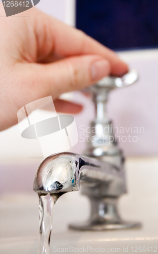 Image of turning tap