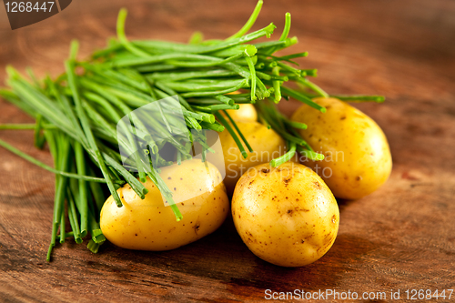 Image of potatoes and chives