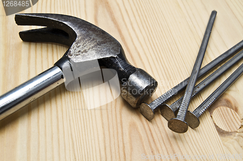 Image of Hammer and nails