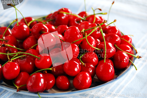 Image of Appetizing red cherries