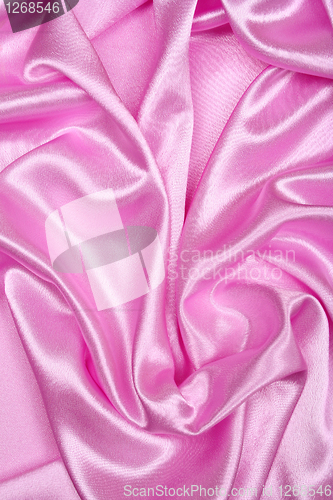 Image of Smooth elegant pink silk as background 