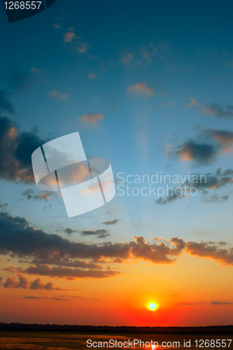 Image of Beautiful sunset over the water