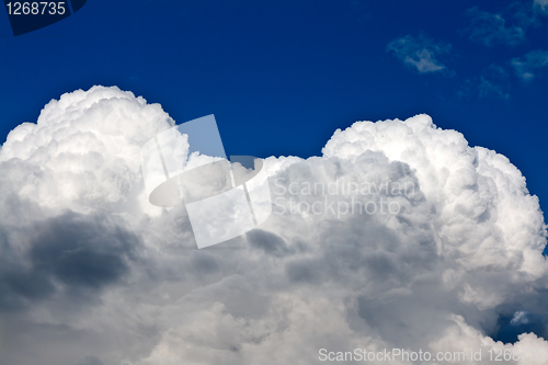 Image of beautiful cumulus clouds