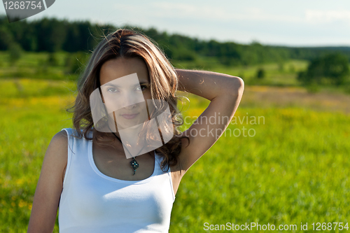 Image of portrait of a beautiful young girl
