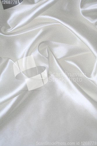 Image of Smooth elegant white silk as wedding background 