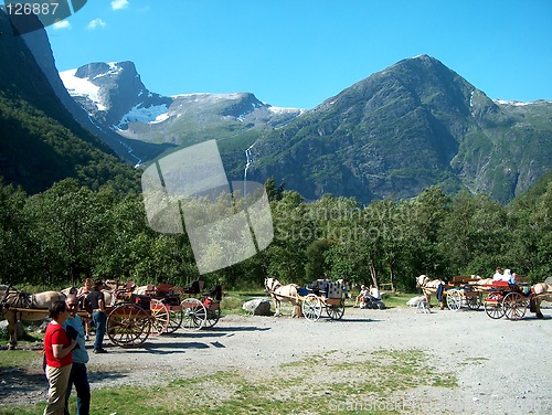 Image of Briksdalen horse transportation