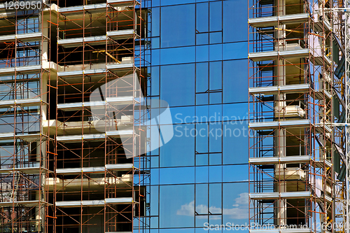 Image of Glass building construction