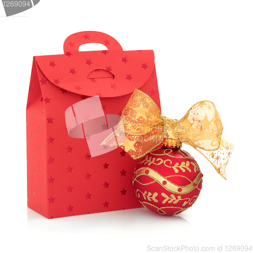 Image of Christmas Gift Bag and Bauble