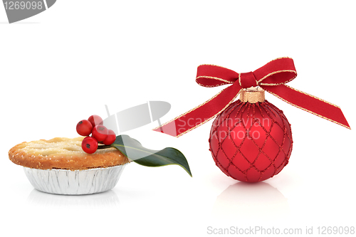 Image of Christmas Bauble with Mince Pie