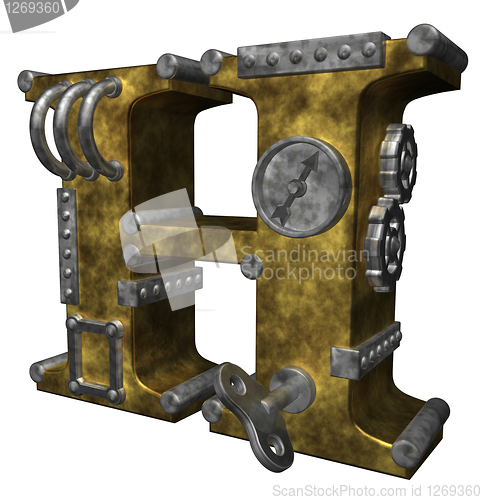 Image of steampunk letter h